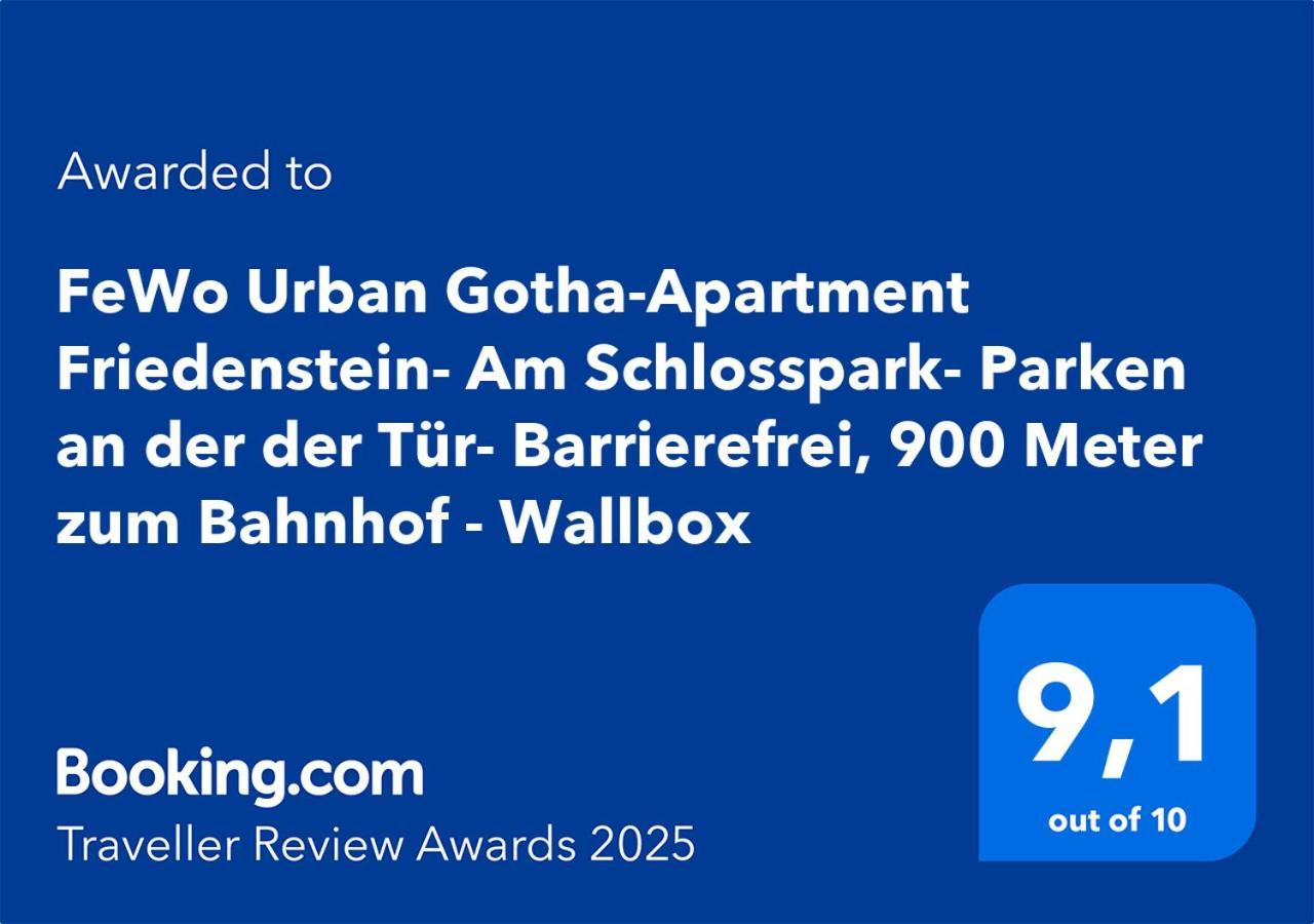 Fewo Urban Gotha-Apartment Friedenstein- Am Schlosspark- Parken An Der Der Tuer- Barrierefrei, 900 Meter Zum Bahnhof - Wallbox Zewnętrze zdjęcie